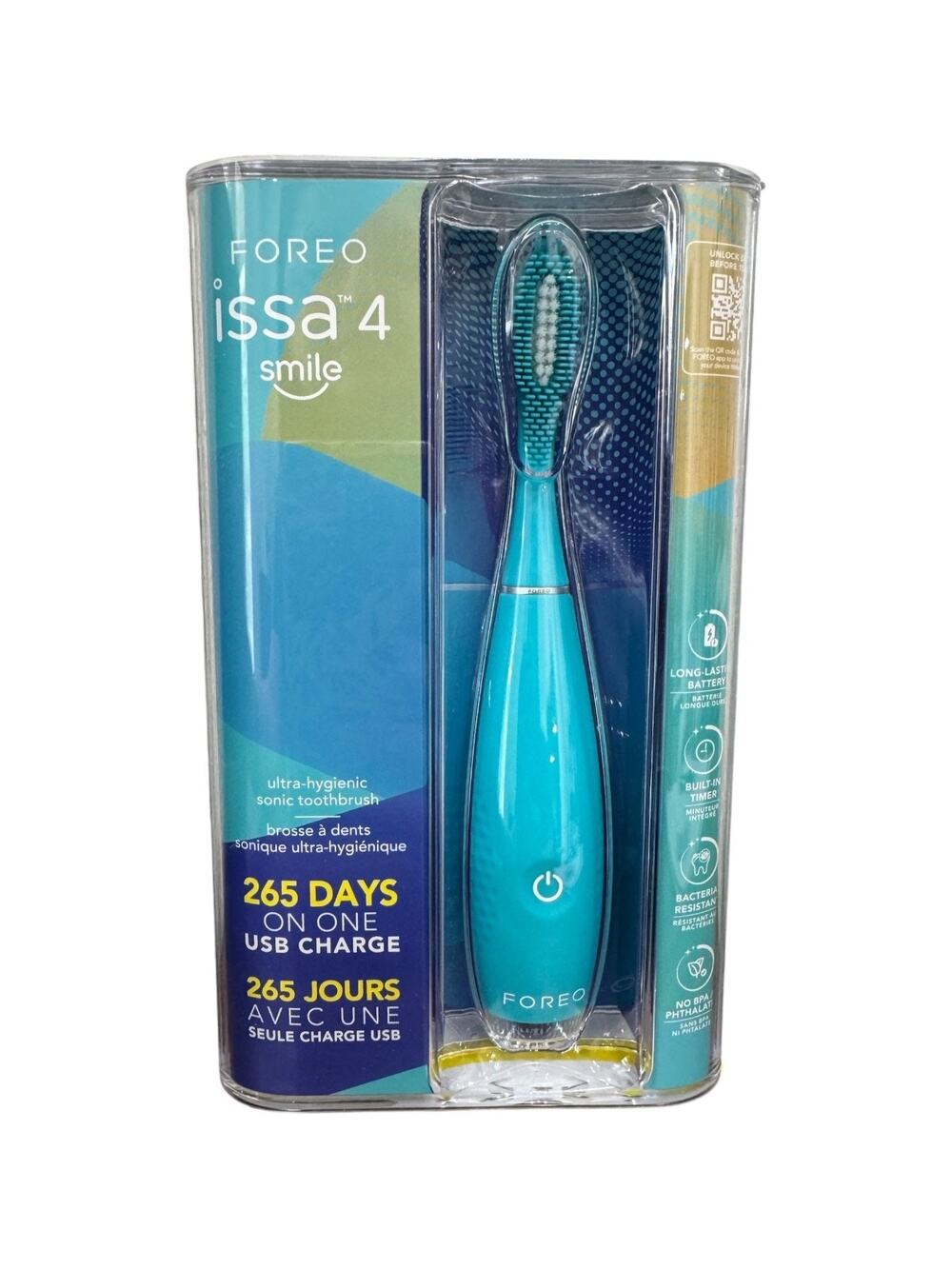 FOREO issa 4 smile Ultra-Hygienic Sonic Toothbrush Summer Sky NEW Sealed package